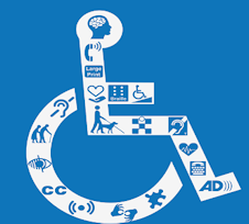 image of a wheelchair with graphics